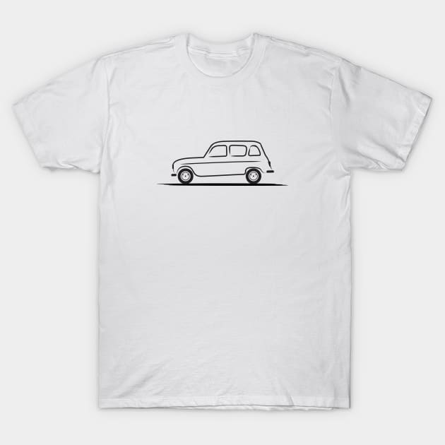 Renault R 4 Renault R4 Black T-Shirt by PauHanaDesign